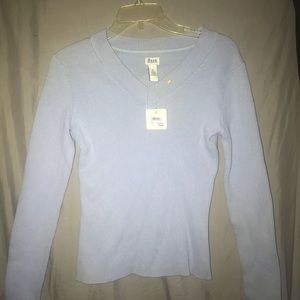 Bass Lilac v-neck Ribbed Top NEW